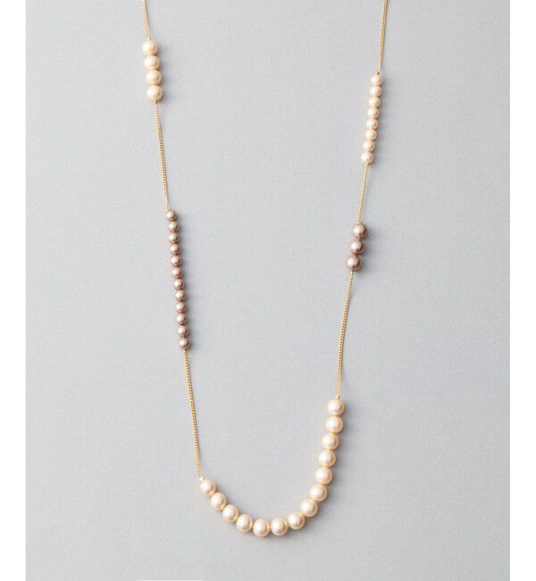 Jouete「ロング ネックレス カラーパール」|ネックレス|イエローゴールド