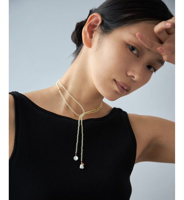Jouete「[ラリエット] パール&times;ビーズ」|ネックレス|