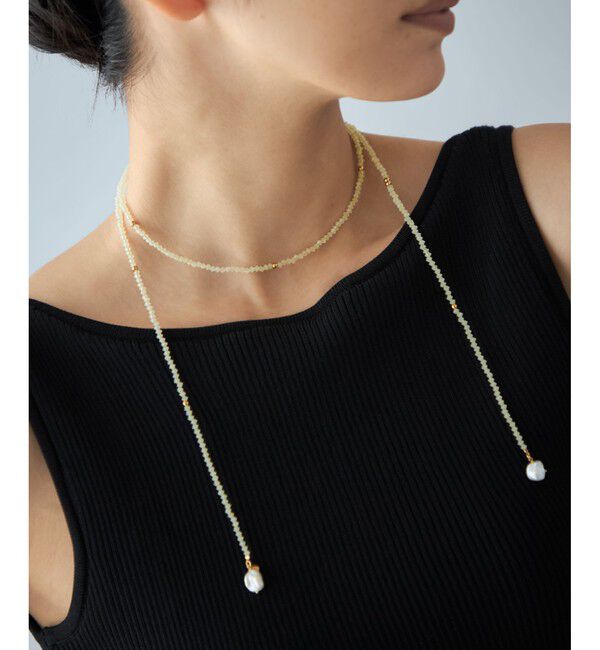 Jouete「[ラリエット] パール&times;ビーズ」|ネックレス|