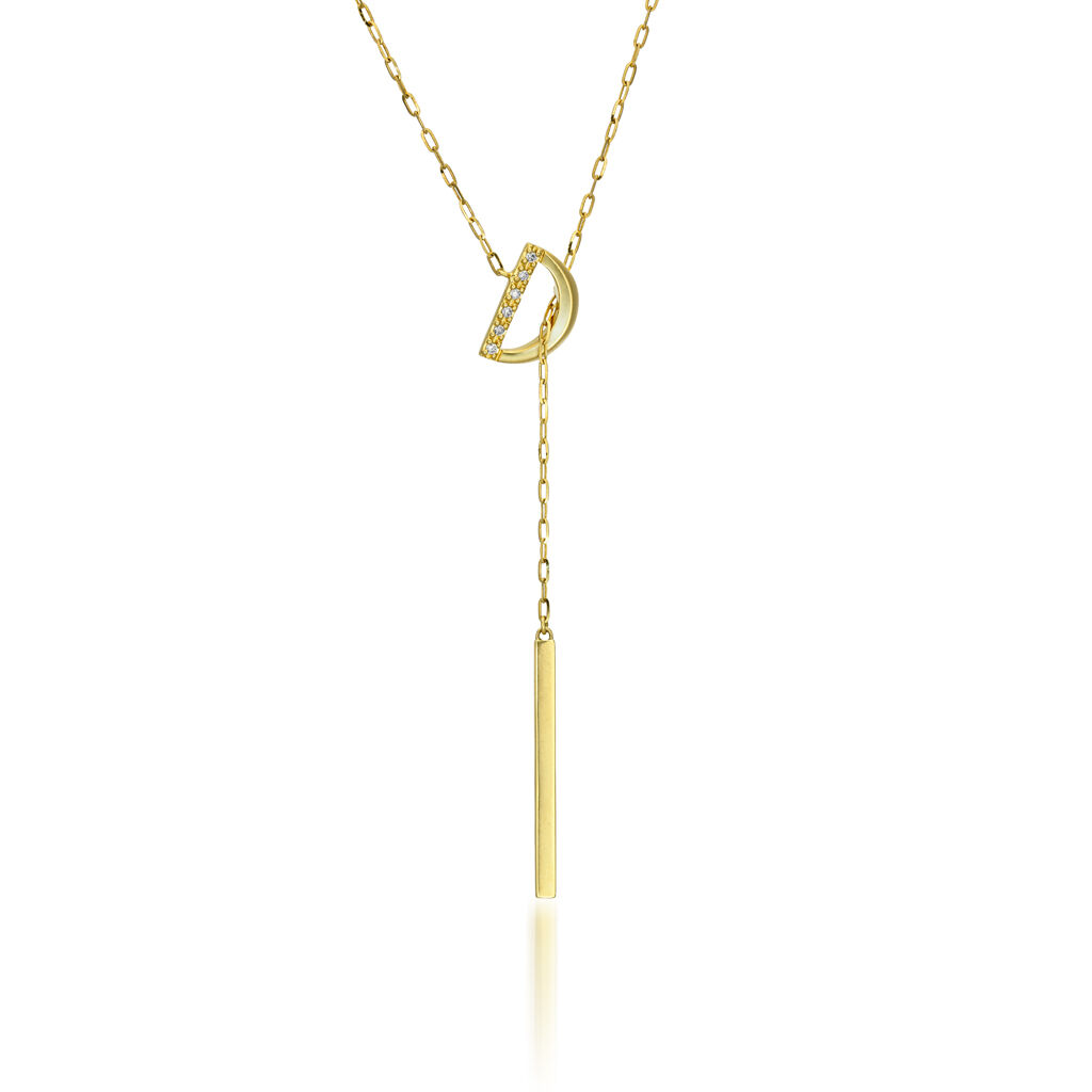 STAR JEWELRY「HALF MOON」|ネックレス|イエローゴールド
