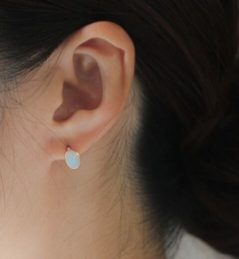  「オーストラリア オパール ピアス | K10YG」|ピアス|