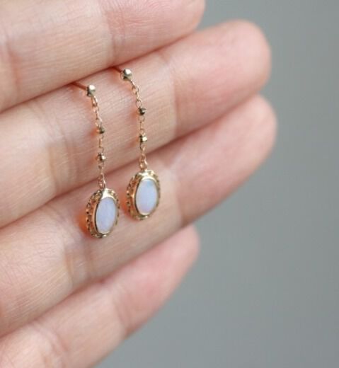  「オーストラリア オパール ピアス | K10YG」|ピアス|