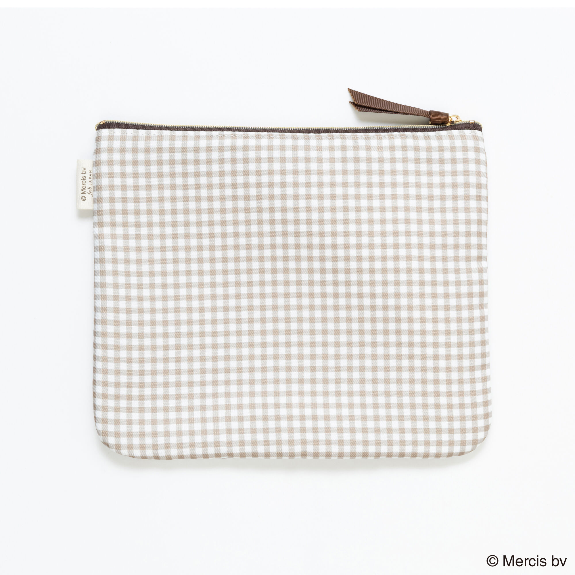  「BRUNA  CHECKERED フラットポーチ」|ポーチ|