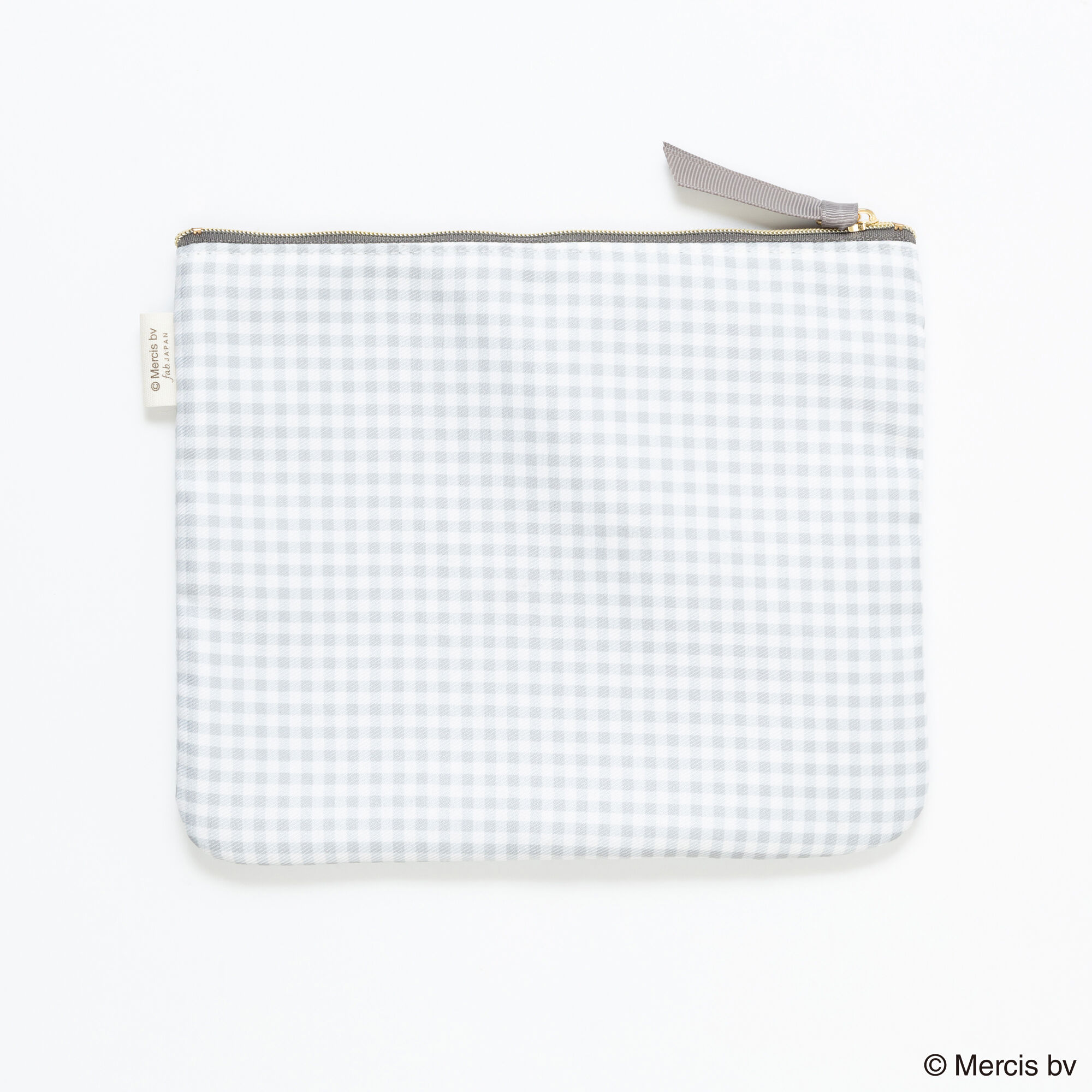  「BRUNA  CHECKERED フラットポーチ」|ポーチ|