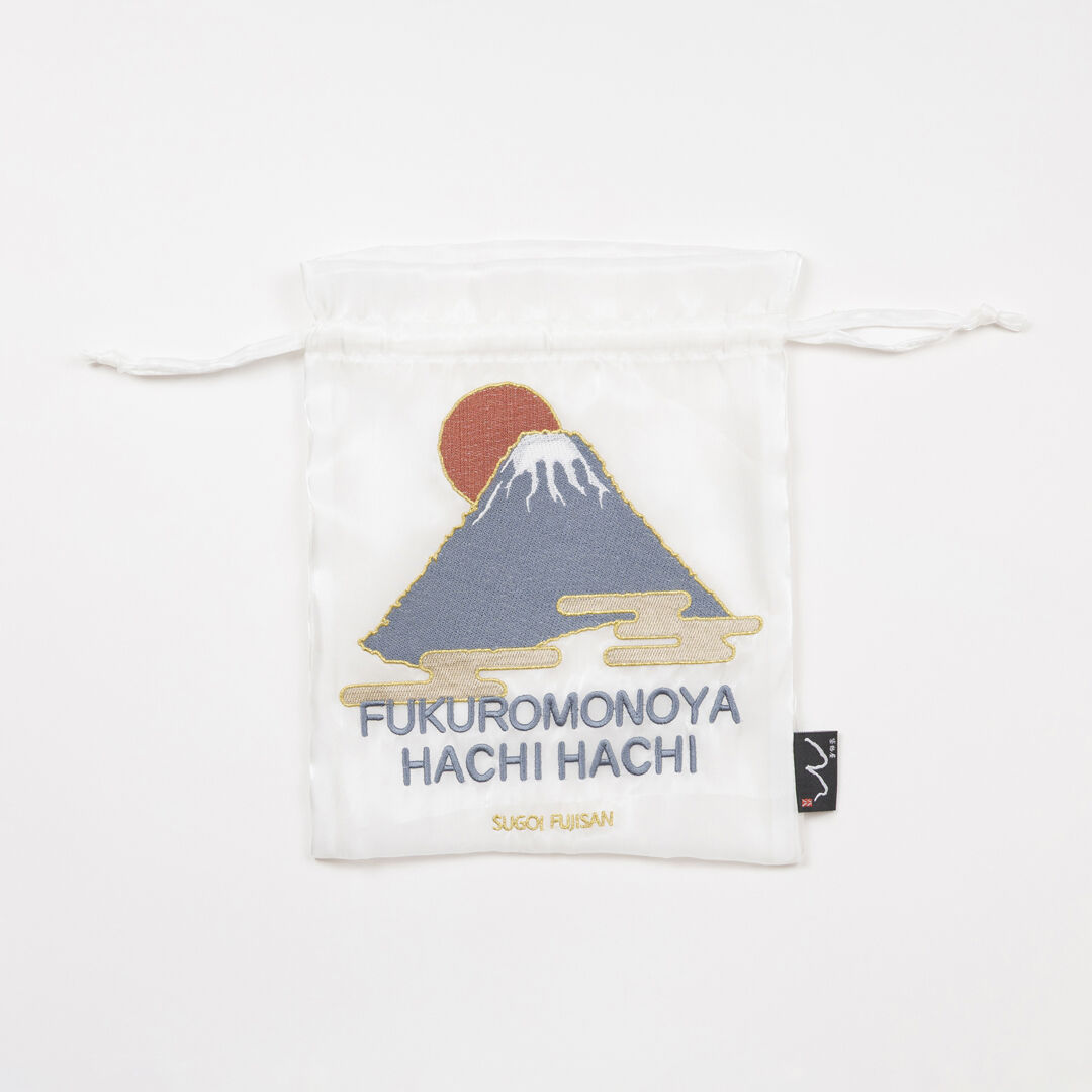  「八八 エコオーガンジー巾着L」|ポーチ|富士山