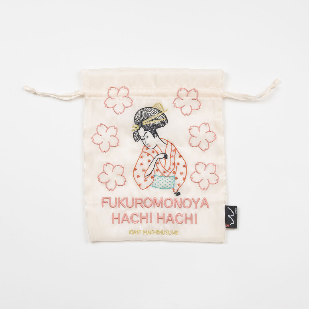  「八八 エコオーガンジー巾着L」|ポーチ|