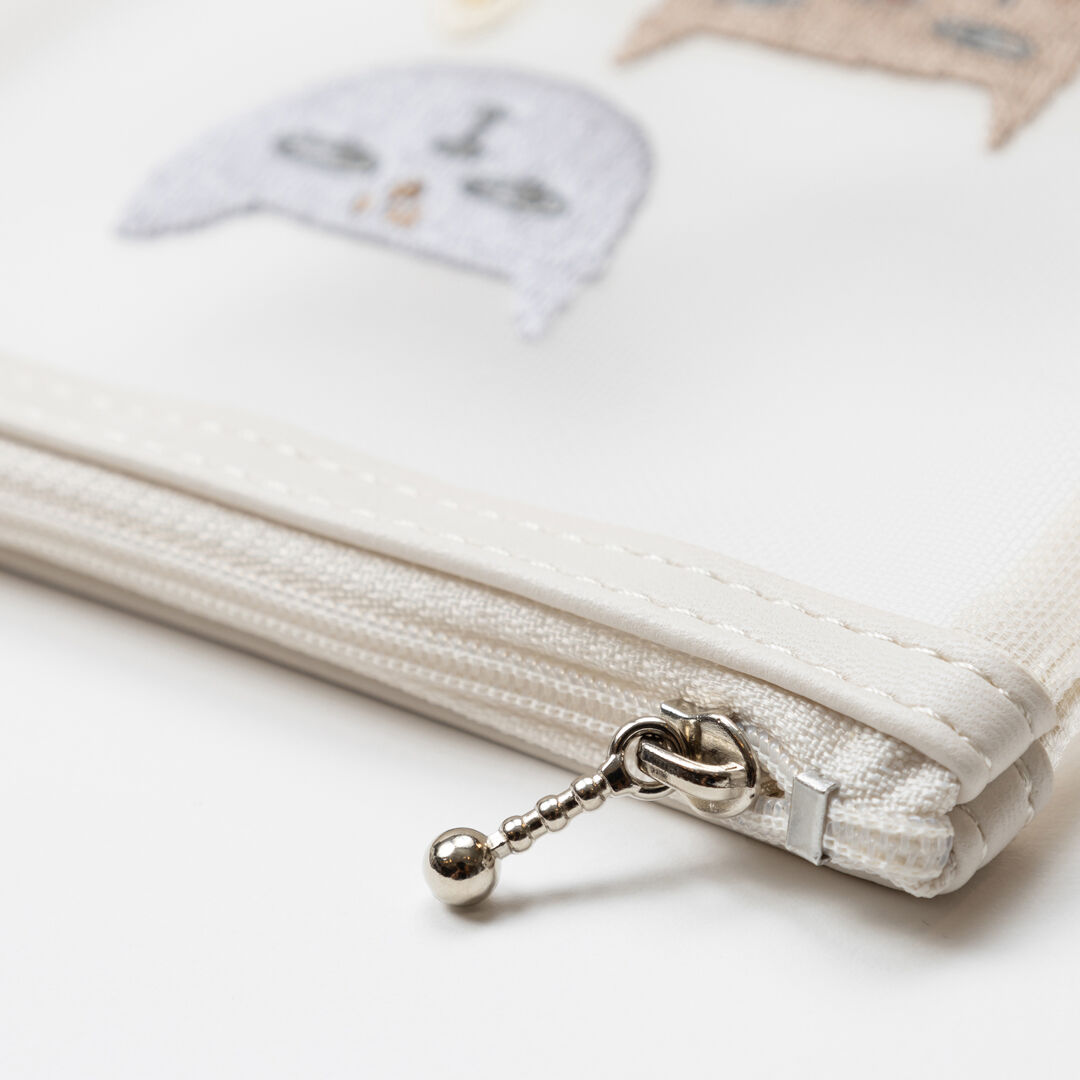  「THE THREE CATS メッシュミニフラットポーチ」|ポーチ|