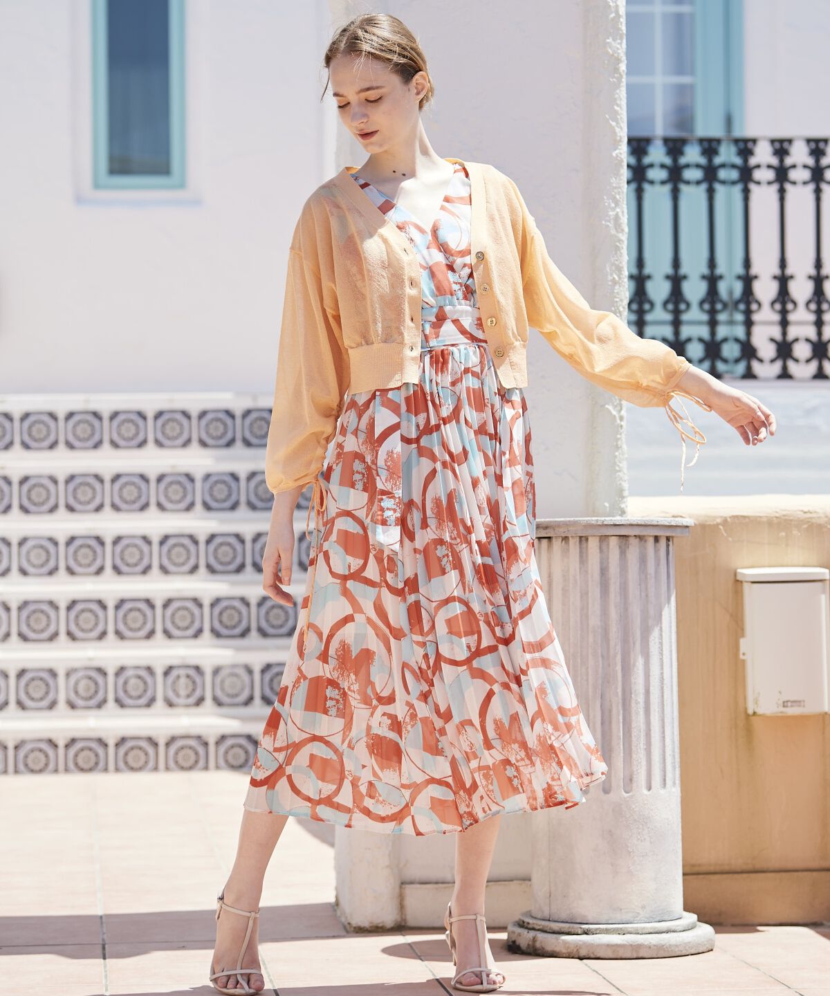 アンドクチュール「シアードルマンスリーブドロストカーデ」|カーディガン|