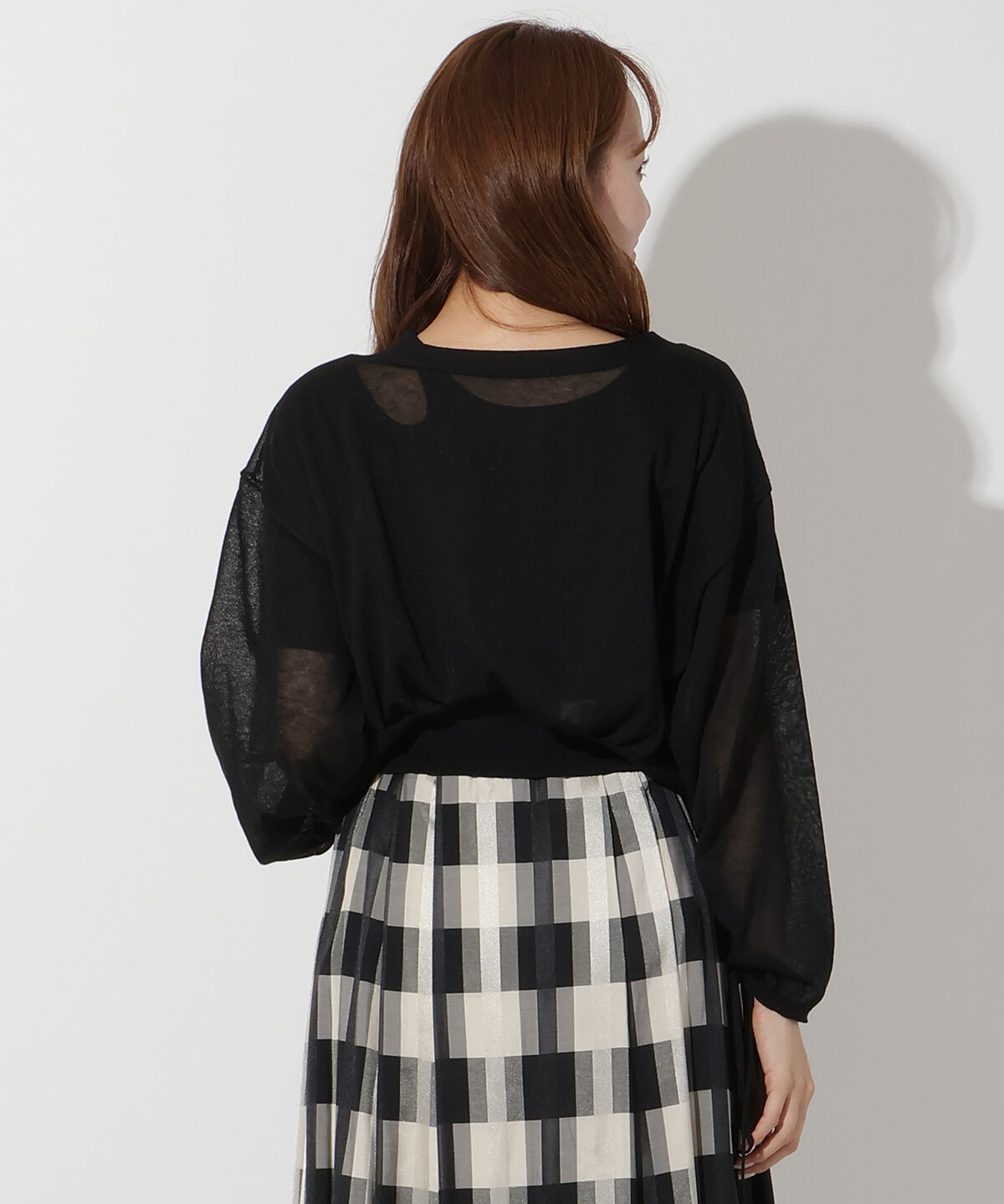 アンドクチュール「シアードルマンスリーブドロストカーデ」|カーディガン|