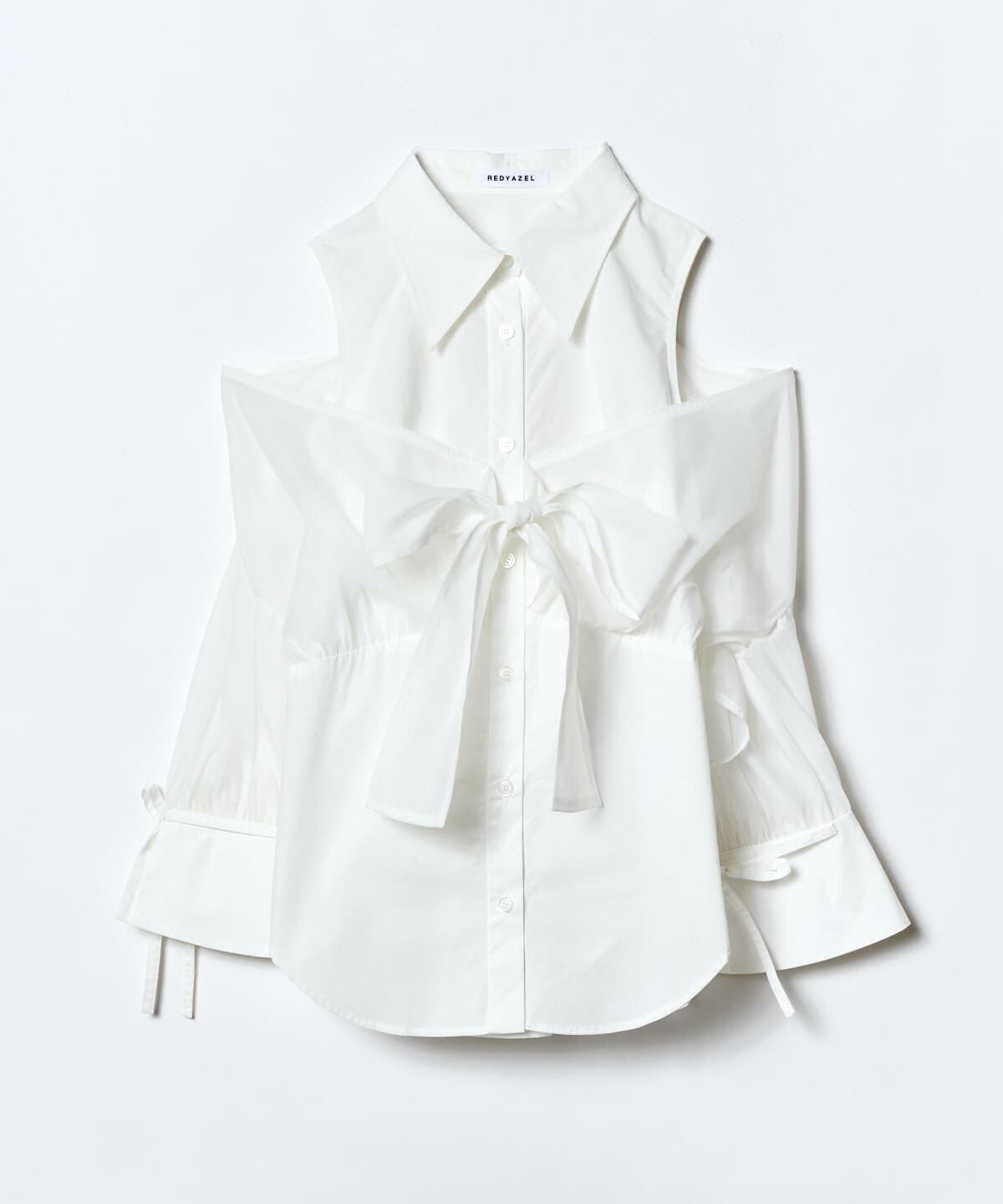REDYAZEL「フロントリボンオフショルシャツ」|シャツ・ブラウス|