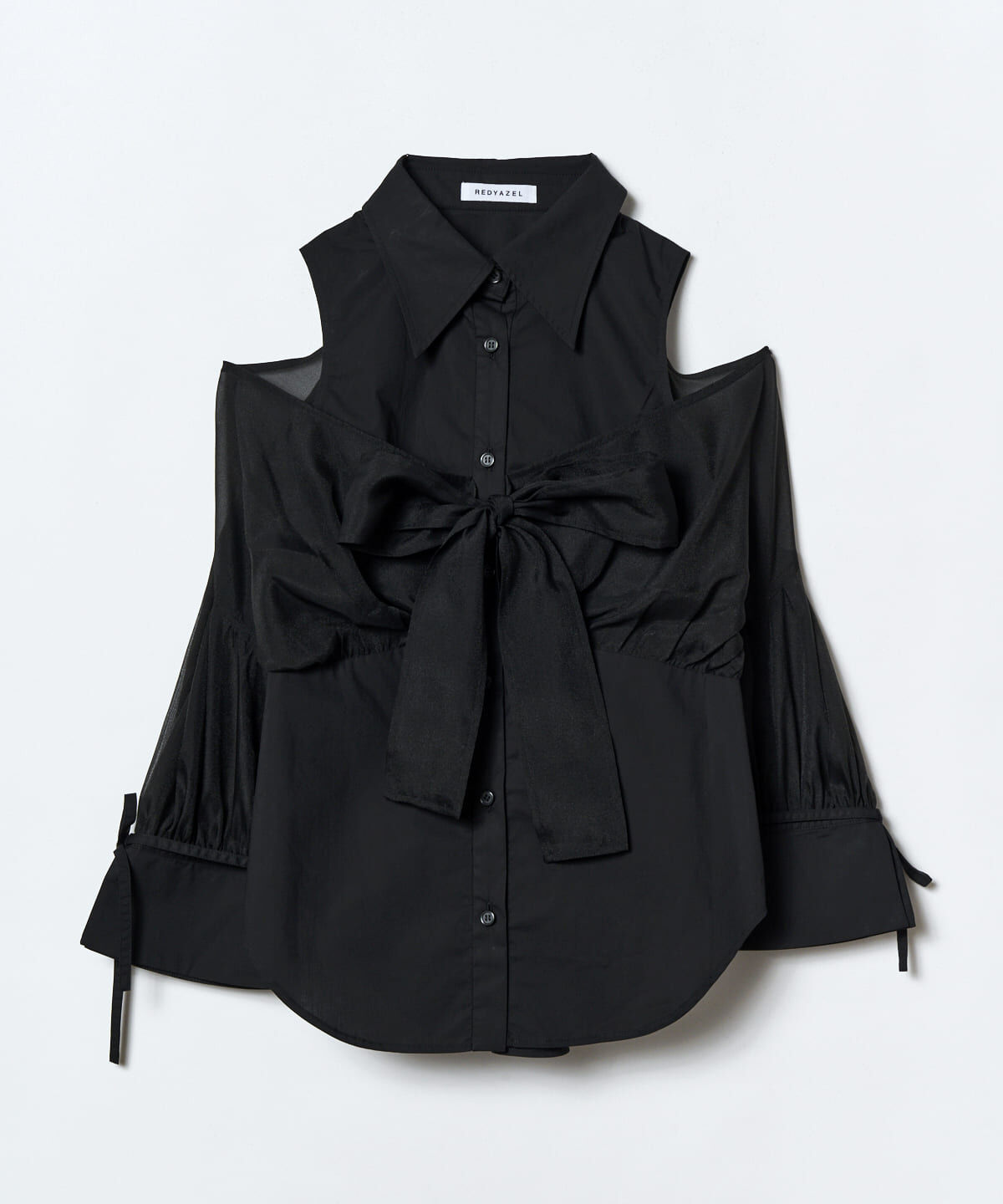 REDYAZEL「フロントリボンオフショルシャツ」|シャツ・ブラウス|