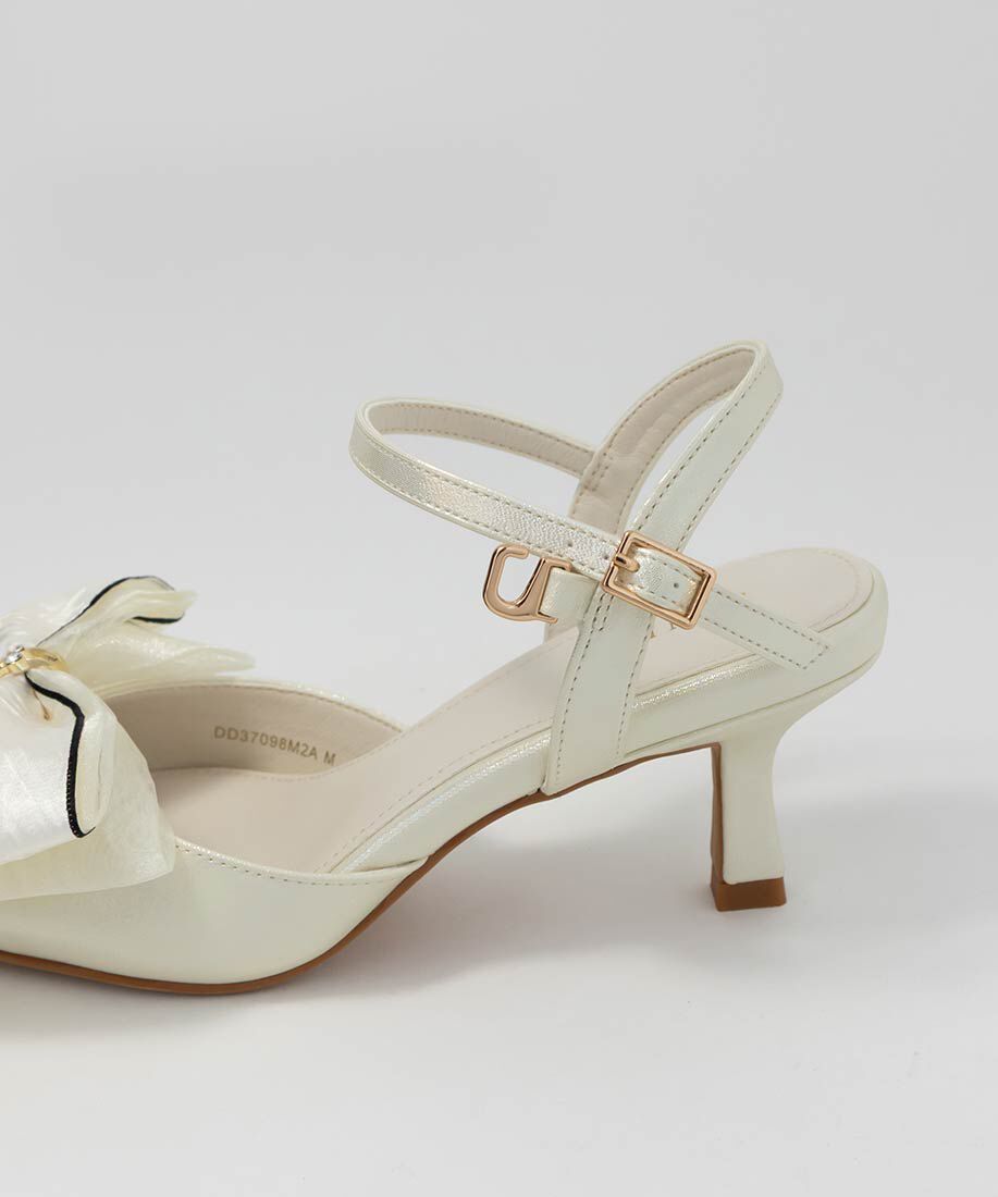  「2WAY 配色リボンアンクルストラップパンプス」|パンプス|