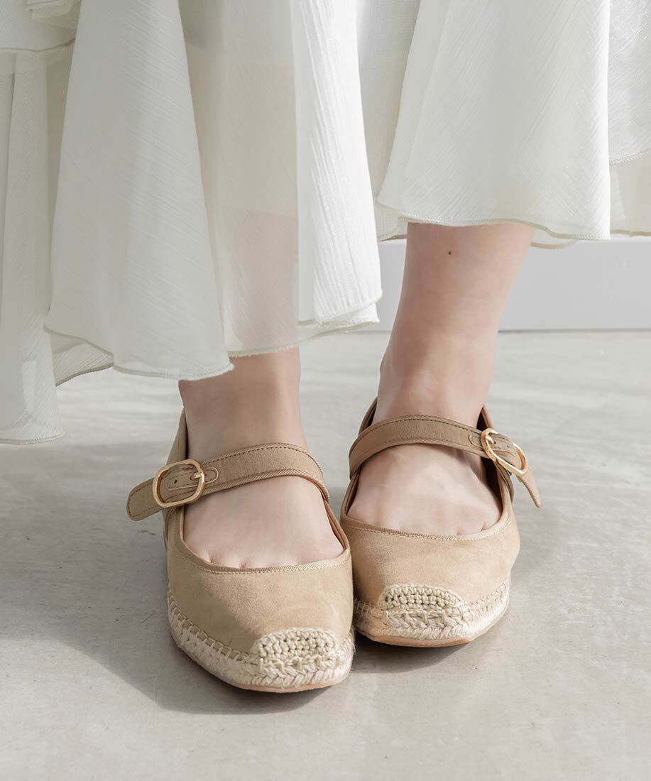  「エスパドリーユライクメリージェーンパンプス」|パンプス|