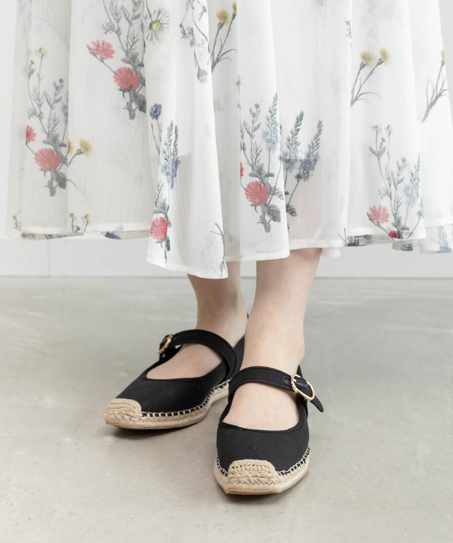  「エスパドリーユライクメリージェーンパンプス」|パンプス|