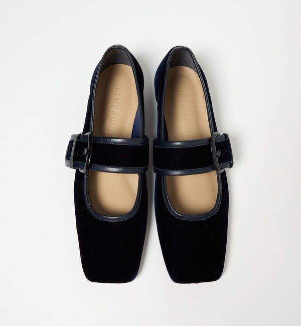 ODETTE E ODILE「ワイドベルトメリージェーンフラット20&uarr;」|パンプス|NAVY