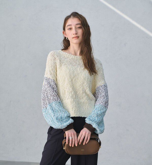 UNITED ARROWS「カラーミックス クルーネックニット」|ニット・セーター|
