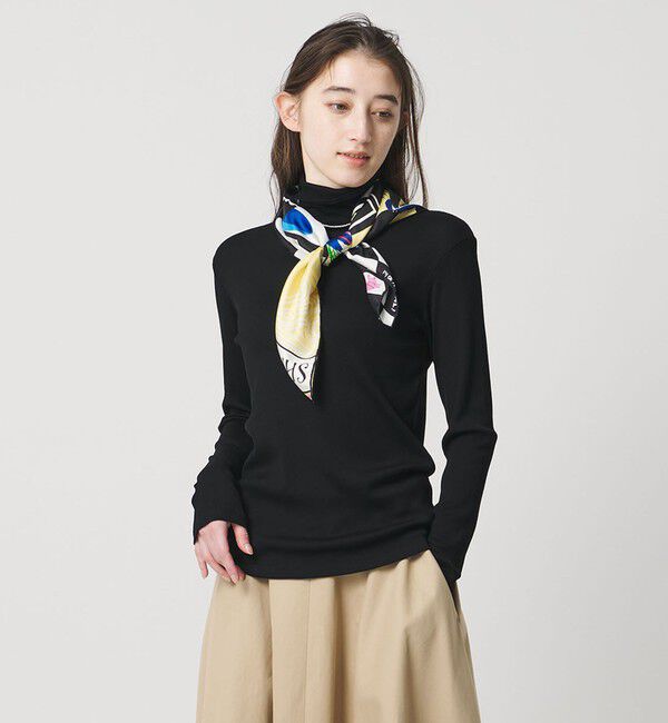 UNITED ARROWS「コットン テレコ タートル カットソー」|Tシャツ・カットソー|BLACK