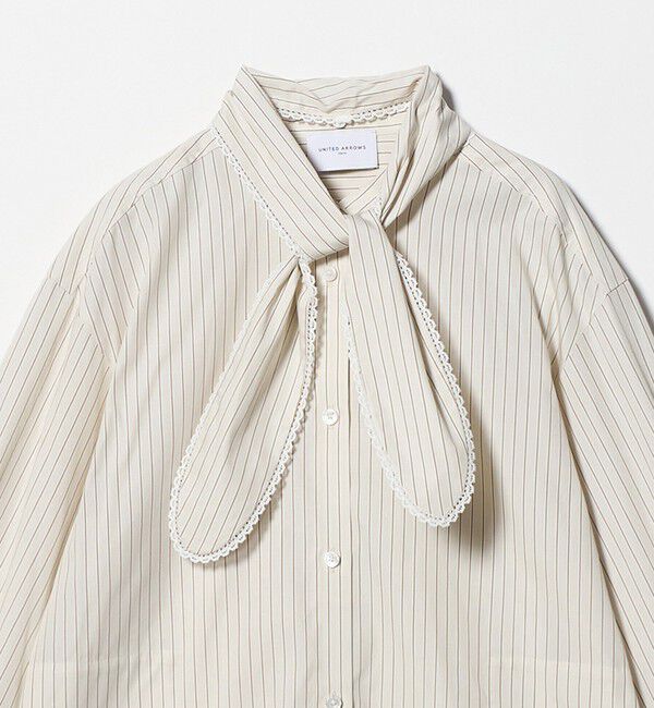 UNITED ARROWS「リボン ボウタイ チュニック シャツ」|シャツ・ブラウス|