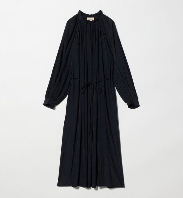 UNITED ARROWS「ボリューム ギャザー ワンピース」|ワンピース|NAVY