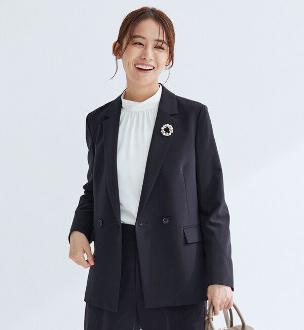 UNITED ARROWS green label relaxing「［size SHORTあり］パウドレ ダブル ジャケット ウォッシャブル ストレッチ」|テーラードジャケット|