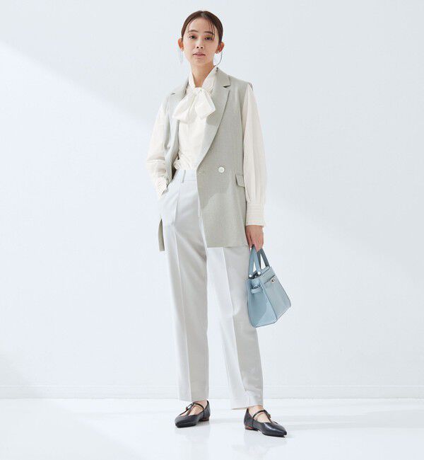 UNITED ARROWS green label relaxing「［size SHORTあり］ボウタイ ギャザー ブラウス」|シャツ・ブラウス|