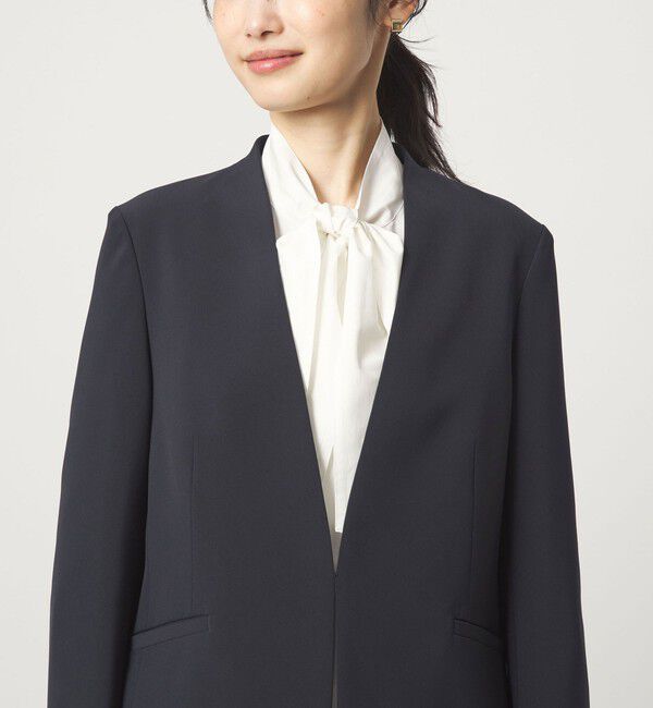 UNITED ARROWS green label relaxing「［size SHORTあり］ボウタイ ギャザー ブラウス」|シャツ・ブラウス|