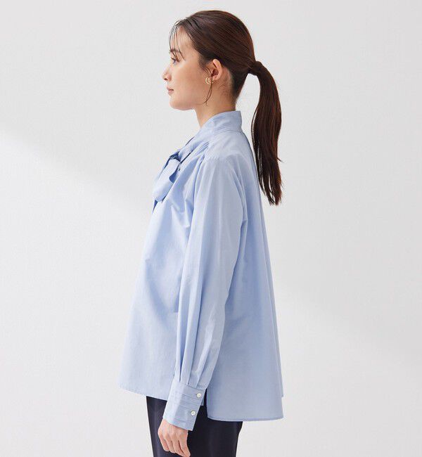 UNITED ARROWS green label relaxing「［size SHORTあり］ボウタイ ギャザー ブラウス」|シャツ・ブラウス|