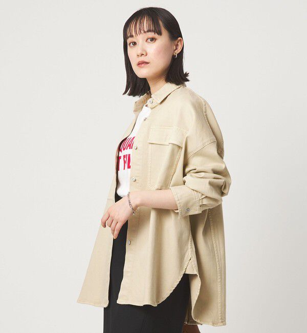 UNITED ARROWS green label relaxing「【別注】＜Healthy DENIM＞Almond ミドル デニム シャツ」|シャツ・ブラウス|NATURAL