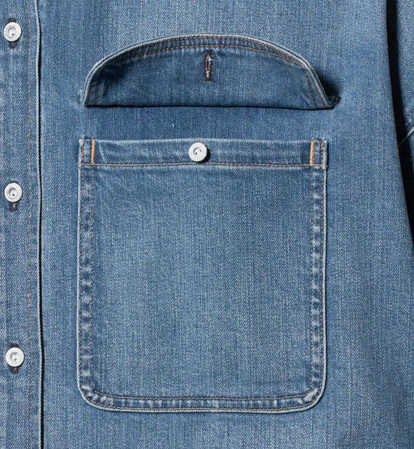 UNITED ARROWS green label relaxing「【別注】＜Healthy DENIM＞Almond ミドル デニム シャツ」|シャツ・ブラウス|