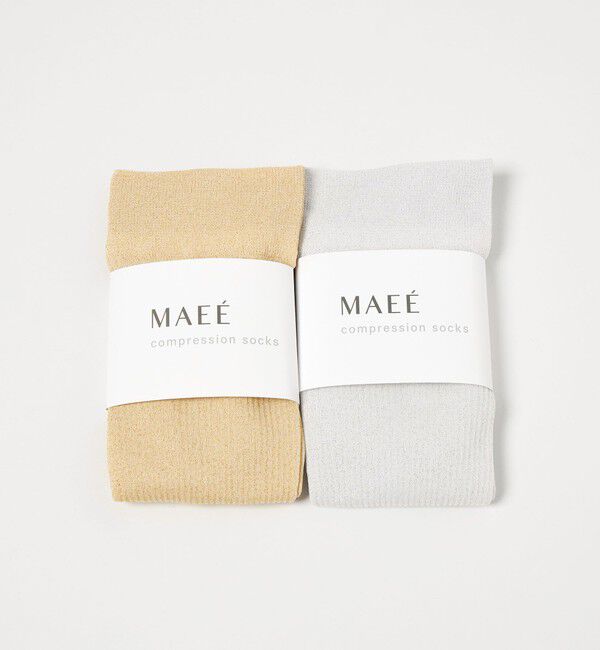 UNITED ARROWS green label relaxing「＜MAEE＞コンプレッション ソックス （グリッターリブ） / 着圧ソックス / 靴下」|ソックス|