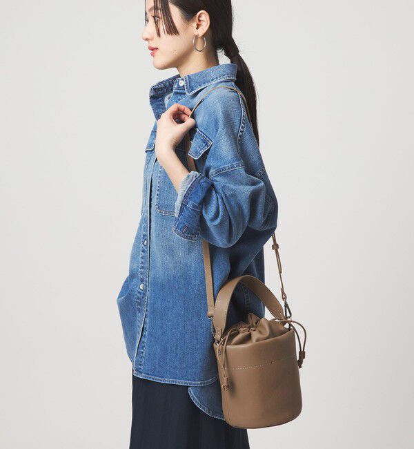 UNITED ARROWS green label relaxing「２WAY 巾着ドロストバケツバッグ」|ショルダー・メッセンジャー|