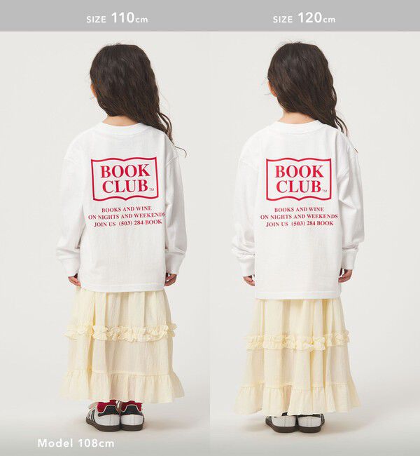 UNITED ARROWS green label relaxing「【別注】＜BOOK CLUB＞ロゴ ロングスリーブTシャツ / キッズ  110cm-130cm」|Tシャツ・カットソー|