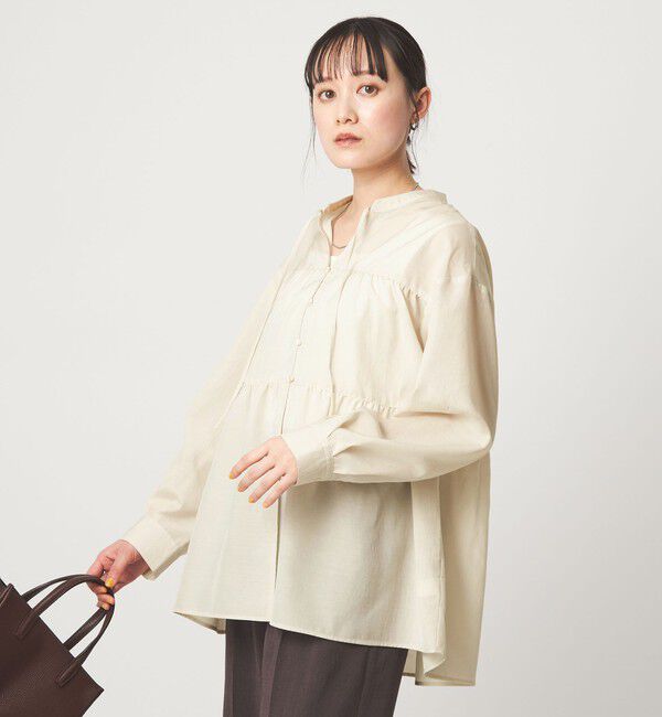 UNITED ARROWS green label relaxing「ボリューム ギャザー ハオリ ブラウス UVカット 接触冷感」|シャツ・ブラウス|