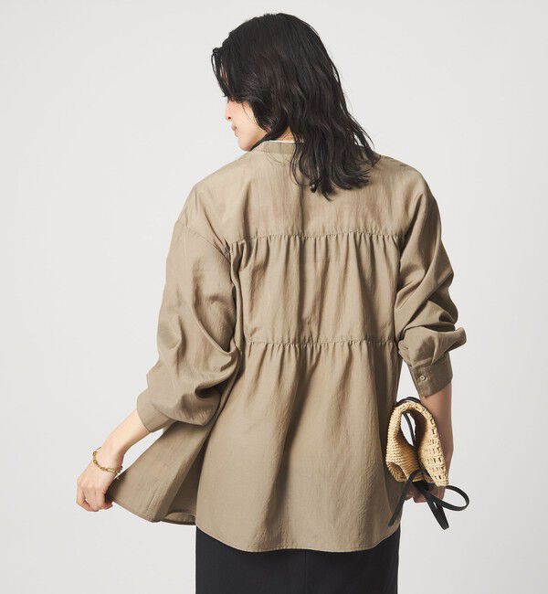 UNITED ARROWS green label relaxing「ボリューム ギャザー ハオリ ブラウス UVカット 接触冷感」|シャツ・ブラウス|