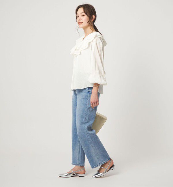 UNITED ARROWS green label relaxing「100/2 ラッフルカラー ブラウス」|シャツ・ブラウス|