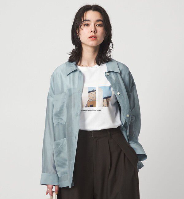 UNITED ARROWS green label relaxing「シアー 4ポケット ビッグ シャツ」|シャツ・ブラウス|