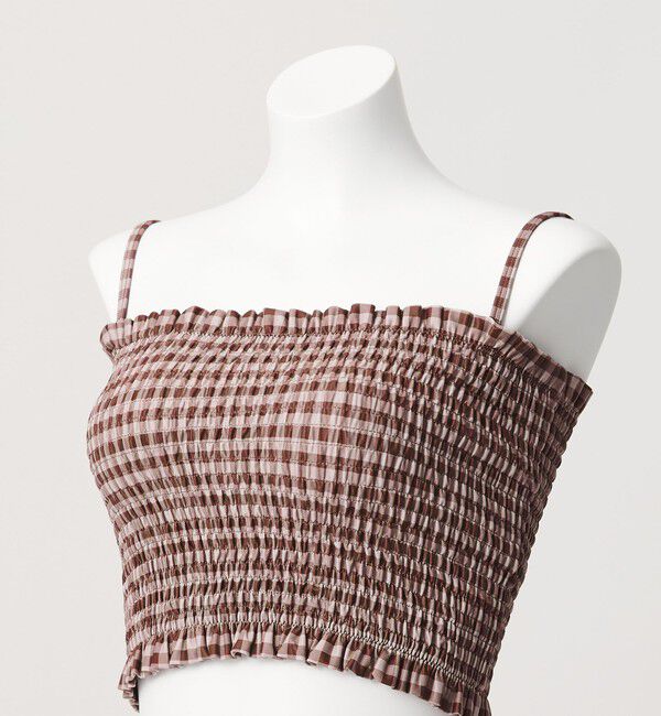 UNITED ARROWS green label relaxing「シャーリングビスチェ&ショーツ チェック柄 B / スイムウェア / 水着」|その他|