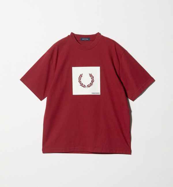 UNITED ARROWS green label relaxing「【国内EXCLUSIVE】＜FRED PERRY＞ボックス ロゴ Tシャツ」|Tシャツ・カットソー|RED