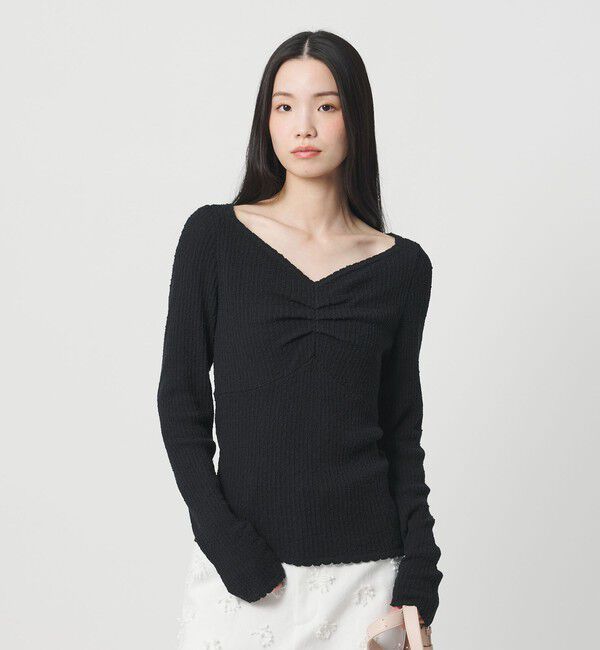 BEAUTY&YOUTH UNITED ARROWS「フロントタック リブニットプルオーバー」|ニット・セーター|