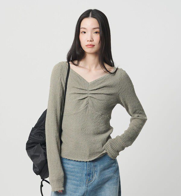 BEAUTY&YOUTH UNITED ARROWS「フロントタック リブニットプルオーバー」|ニット・セーター|