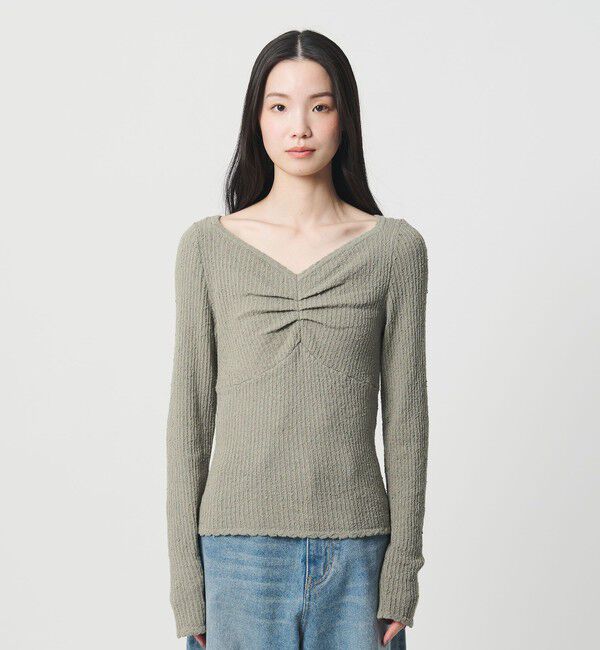 BEAUTY&YOUTH UNITED ARROWS「フロントタック リブニットプルオーバー」|ニット・セーター|