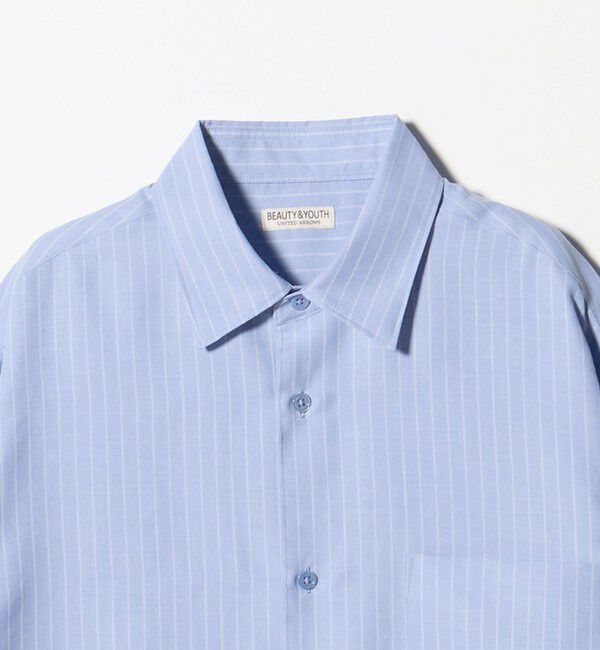 BEAUTY&YOUTH UNITED ARROWS「ライト リネンタッチ ストライプ レギュラー シャツ FORM TAPERD型」|シャツ・ブラウス|