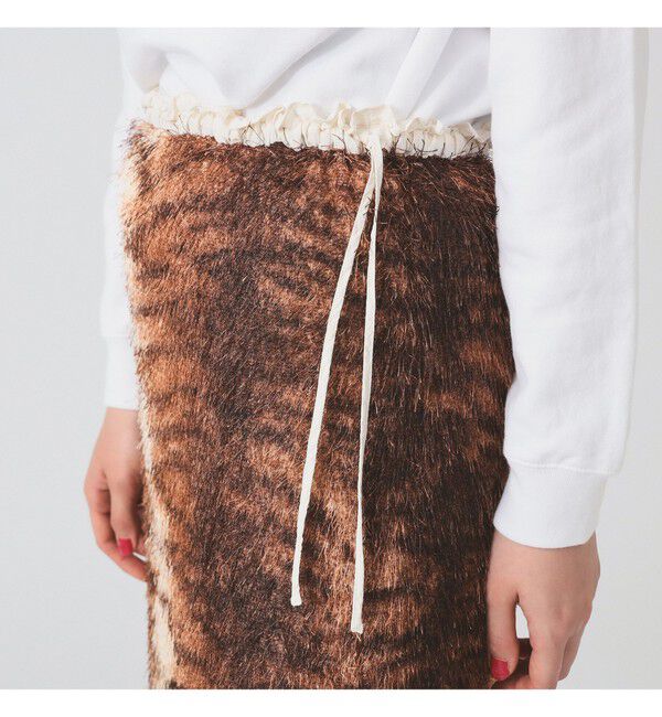 Ray BEAMS 「フリンジ ファー タイトスカート」|スカート|