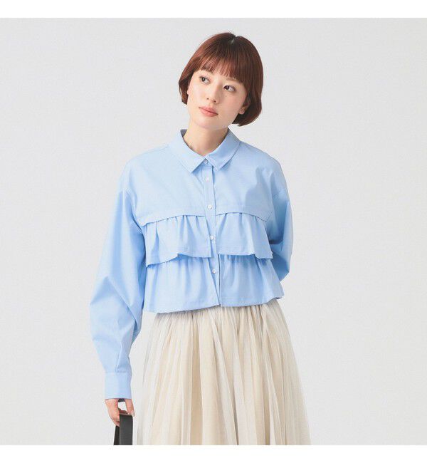 Ray BEAMS 「ティアードクロップド シャツ」|シャツ・ブラウス|