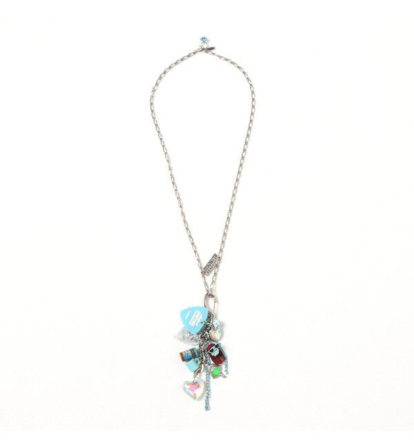 Ray BEAMS 「guriguri / ブルー ミックス ロング ネックレス」|ネックレス|