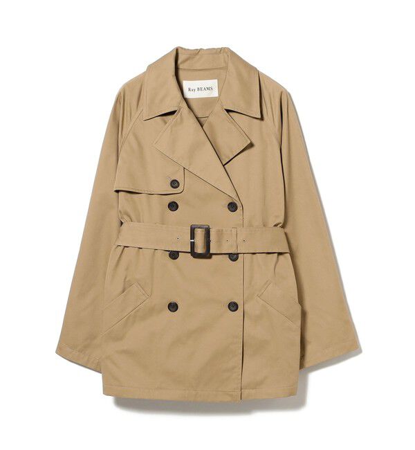 Ray BEAMS 「オーバーサイズ ハーフ トレンチ コート」|トレンチコート|