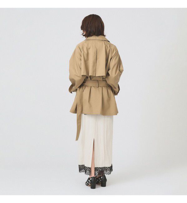 Ray BEAMS 「オーバーサイズ ハーフ トレンチ コート」|トレンチコート|