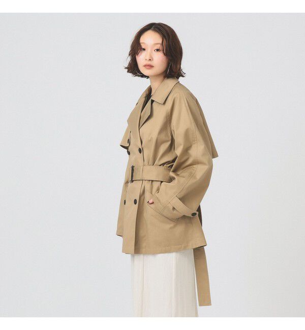 Ray BEAMS 「オーバーサイズ ハーフ トレンチ コート」|トレンチコート|