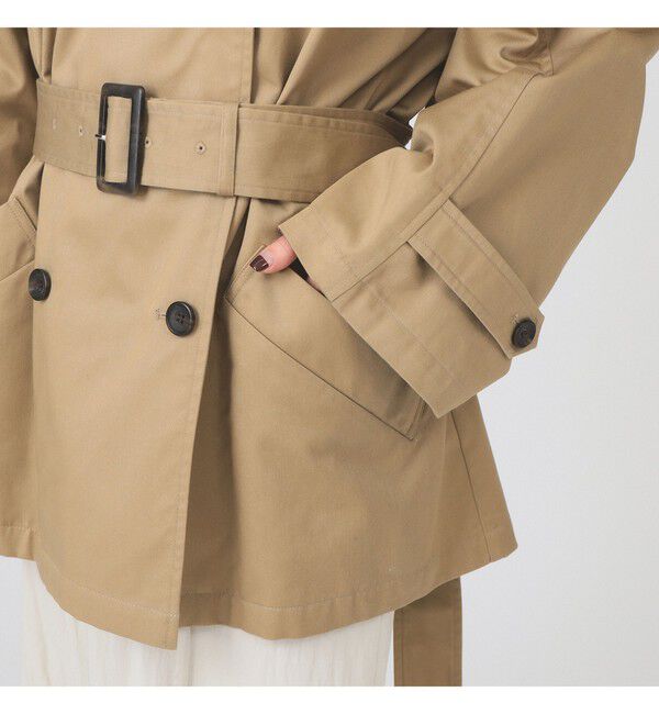 Ray BEAMS 「オーバーサイズ ハーフ トレンチ コート」|トレンチコート|