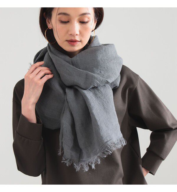 Demi-Luxe BEAMS 「ASAUCE MELER / リネン ガーゼ ストール」|ストール|Medium_gray
